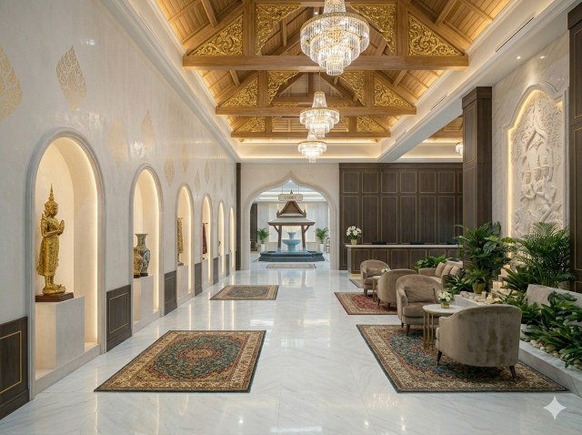 Hotel and resort lobby